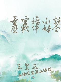看官场小说用什么软件好全本免费的