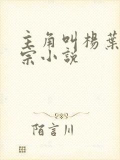 主角叫杨叶的剑宗小说