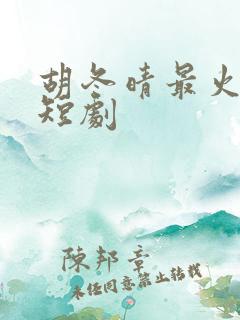 胡冬晴最火十部短剧