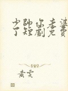 少帅你老婆又跑了短剧免费的