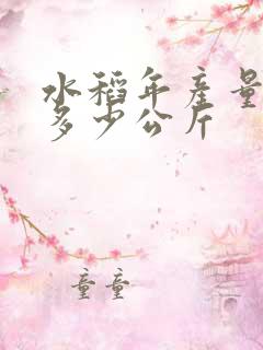 水稻年产量一亩多少公斤