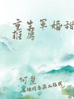 重生军婚甜宠文推荐