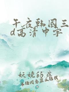 午夜韩国三级bd高清中字