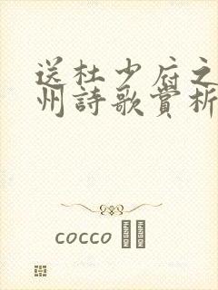 送杜少府之任蜀州诗歌赏析