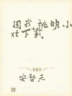因我祧明小说txt下载