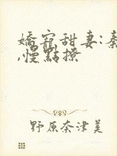 娇宠甜妻:秦爷,慢点撩