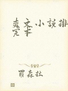 爽文小说排行榜完本