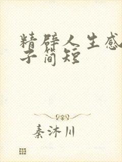 精辟人生感悟句子简短