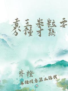 煮玉米粒要煮几分钟才熟