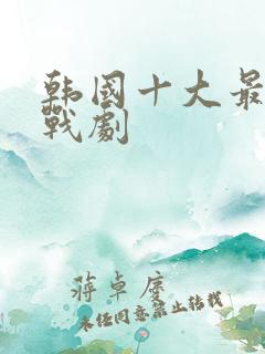 韩国十大最火谍战剧