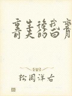 重生后我变成了前夫的白月光