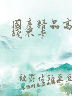 国产精品高清在线不卡