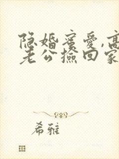 隐婚蜜爱,高冷老公捡回家