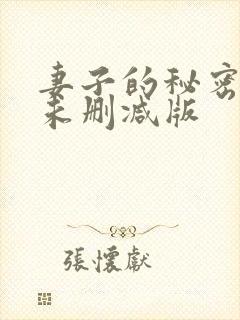 妻子的秘密小说未删减版
