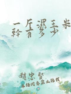 一斤湿玉米粒晒干有多少