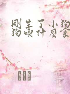 刚生了小狗的母狗吃什么食物