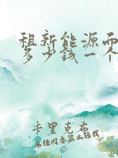 租新能源面包车多少钱一个月