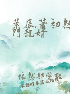 叶辰,萧初然上门龙婿