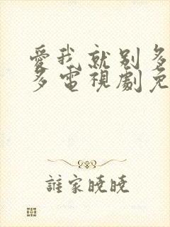 爱我就别多想太多电视剧免费观看