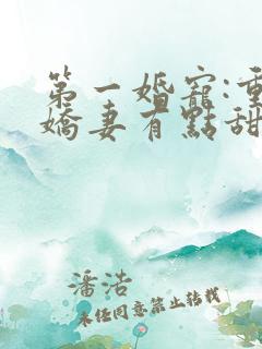 第一婚宠:重生娇妻有点甜