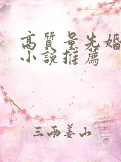 高质量先婚后爱小说推荐