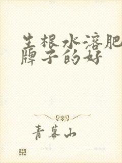 生根水溶肥哪个牌子的好