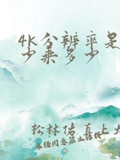4k分辨率是多少乘多少