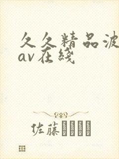 久久精品波多野av在线