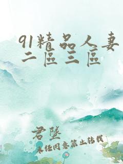 91精品人妻区二区三区