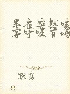 半夜突然咳嗽厉害呼吸有鸣音