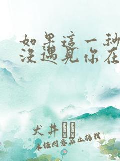 如果这一秒,我没遇见你在线全文免费阅读