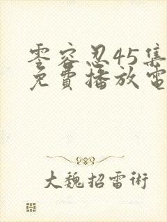 零容忍45集全免费播放电视剧