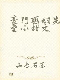 豪门联姻先婚后爱小甜文