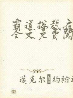 霸道总裁夜夜宠全文免费阅读
