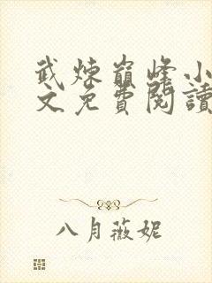 武炼巅峰小说全文免费阅读无弹窗