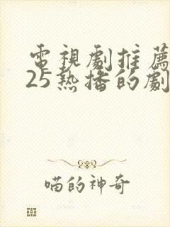 电视剧推荐2025热播的剧免费观看