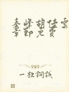 秦峰胡佳云最新章节免费