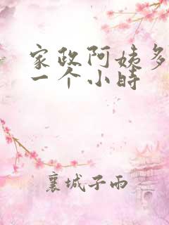 家政阿姨多少钱一个小时