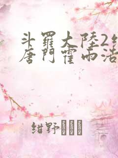 斗罗大陆2绝世唐门霍雨浩