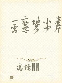 一亩地小麦种子需要多少斤