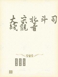 大宋北斗司 在线观看