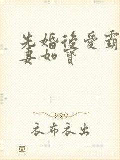 先婚后爱霸少宠妻如宝