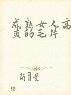 成熟女人高潮超爽的毛片