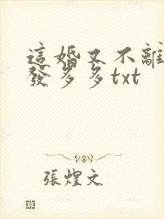 这婚又不离了头发多多txt