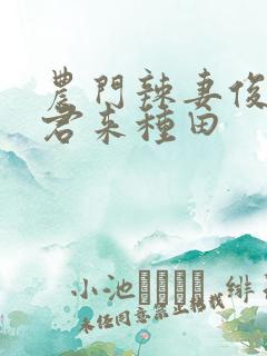 农门辣妻俊俏夫君来种田