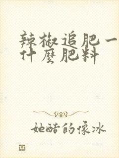 辣椒追肥一般用什么肥料