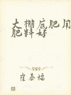 大棚底肥用什么肥料好