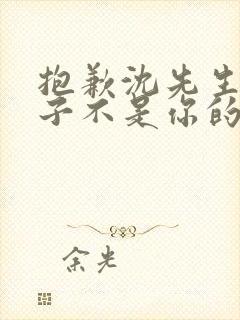 抱歉沈先生,孩子不是你的