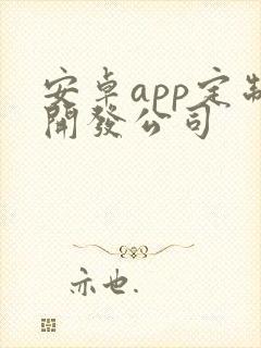 安卓app定制开发公司