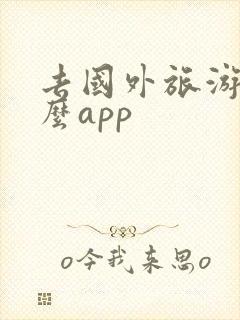 去国外旅游用什么app 去国外旅游用什么app